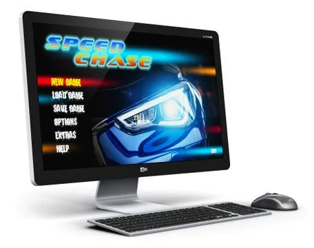 Gaming desktop computer PC Illustrazione stock