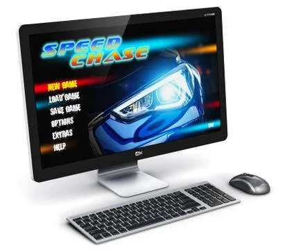 Gaming desktop computer PC Stock Illustration