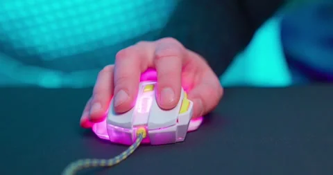 Gaming Device Mouse Man Click Stock Footage 273507549