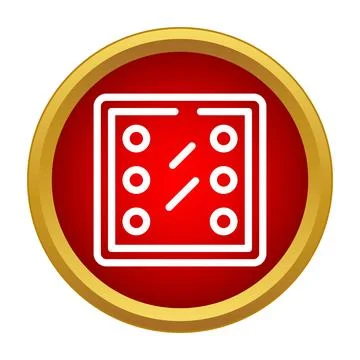 Gaming dice icon representing odds and betting Illustrazione stock
