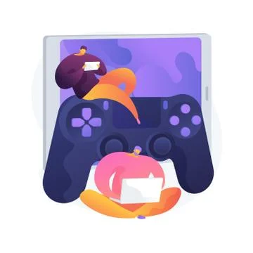Gaming disorder abstract concept vector illustration. Stockillustratie