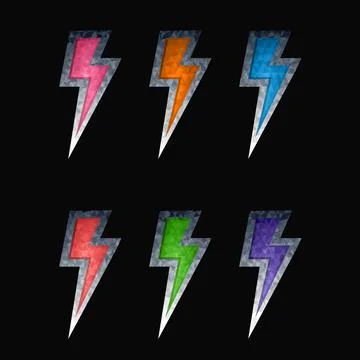 Gaming elements isolated on white background. Design for computer game. Symbols Illustrazione stock