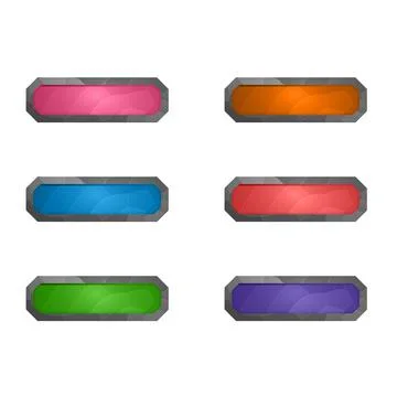 Gaming elements isolated on white background. Design for computer game. Symbols Stock-Illustration