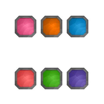 Gaming elements isolated on white background. Design for computer game. Symbols 스톡 일러스트