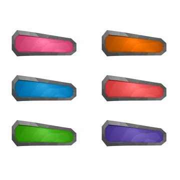 Gaming elements isolated on white background. Design for computer game. Symbols Stockillustratie