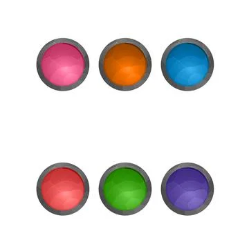 Gaming elements isolated on white background. Design for computer game. Symbols イラスト素材