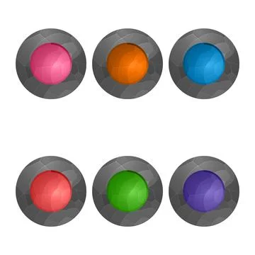 Gaming elements isolated on white background. Design for computer game. Symbols 스톡 일러스트