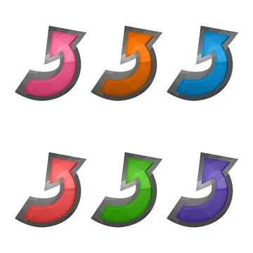 Gaming elements isolated on white background. Design for computer game. Symbols 스톡 일러스트