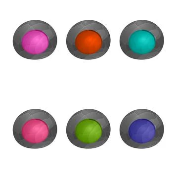 Gaming elements isolated on white background. Design for computer game. Symbols イラスト素材