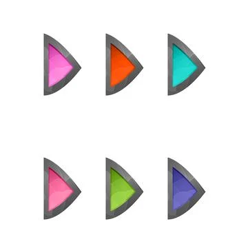 Gaming elements isolated on white background. Design for computer game. Symbols Illustrazione stock