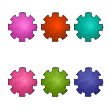 Gaming elements isolated on white background. Design for computer game. Symbols イラスト素材