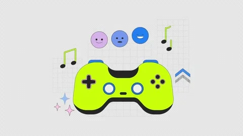 Gaming entertainment 2D onboarding ui animation Stock Footage 321696009