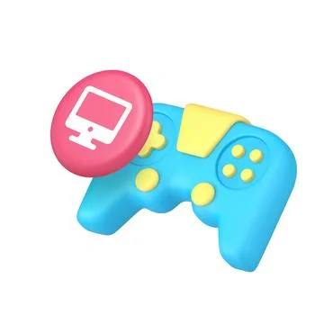 Gaming entertainment and computer technology concept with game controller and Stock Illustration