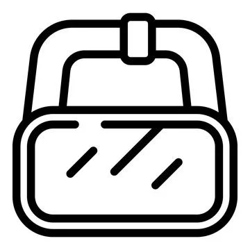 Gaming eyewear icon outline vector. Videogame visor Stock Illustration
