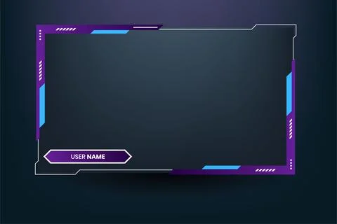 Gaming frame overlay design with creative shapes. Modern live streaming scr.. Stock Illustration
