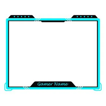 Gaming frame overlay for the live streamer. Gamer overlay for live streamers. Stock Illustration