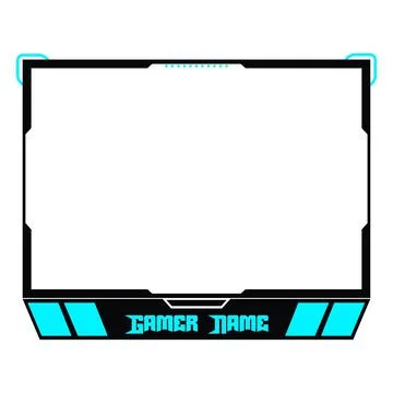 Gaming frame overlay for the live streamer. Gamer overlay for live streamers. Stock Illustration