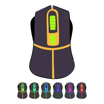 Gaming game mouse vector cartoon graphic Stock Illustration