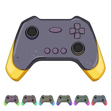 Gaming gamepad cartoon vector graphic Stock Illustration
