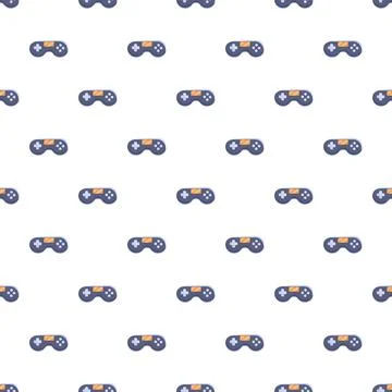 Gaming gamepad pattern for seamless video game background 스톡 일러스트