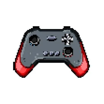Gaming gamepad pixel art vector illustration Stock Illustration