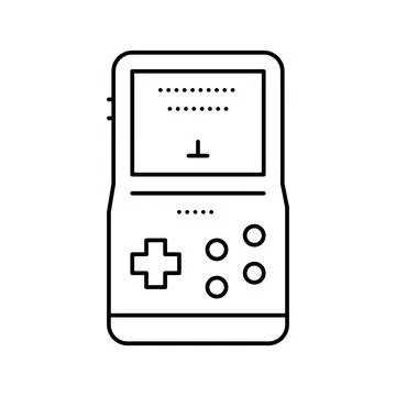 Gaming geek line icon vector illustration sign Stock Illustration
