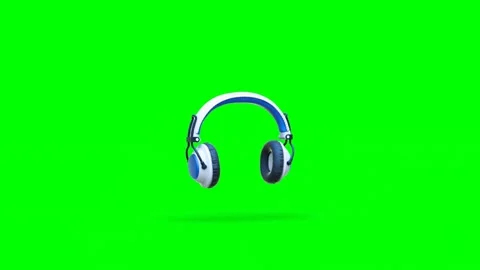 Gaming Headset Unfolding on Green Background Vidéo 314935176