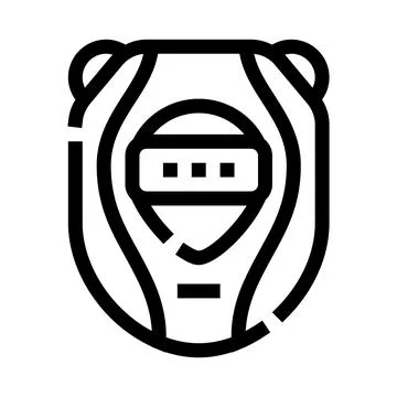 Gaming headset for virtual reality experience icon Stock Illustration