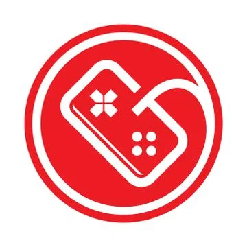 Gaming initial G joystick controller creative logo vector Stock Illustration