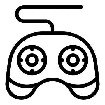 Gaming input device icon outline vector. Joystick controller Illustrazione stock