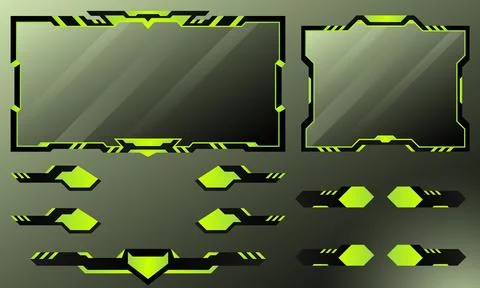 Gaming interface live video streaming overlay Stock Illustration