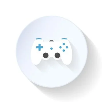 Gaming joystick flat icon Stock Illustration