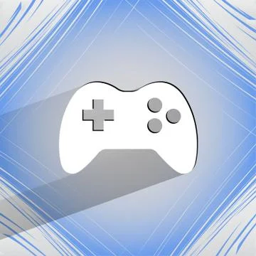 Gaming Joystick. Flat modern web design on a flat geometric abstract backgrou Stock Illustration