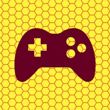 Gaming Joystick. Flat modern web button and space for your text. イラスト素材