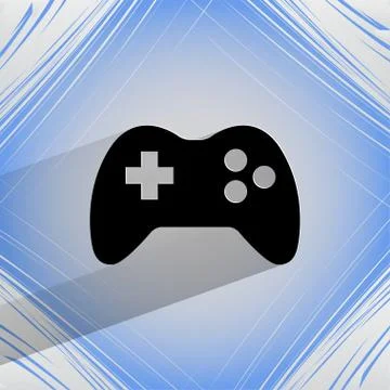 Gaming Joystick. Flat modern web design on a flat geometric abstract background Illustrazione stock