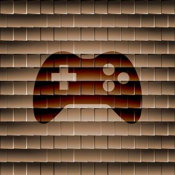 Gaming Joystick icon flat design with abstract background Stockillustratie