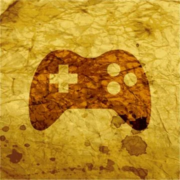 Gaming Joystick icon flat design with abstract background イラスト素材
