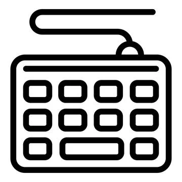 Gaming keyboard icon outline vector. Computer peripheral Stock Illustration