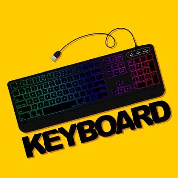 Gaming Keyboard vector illustration Stock Illustration