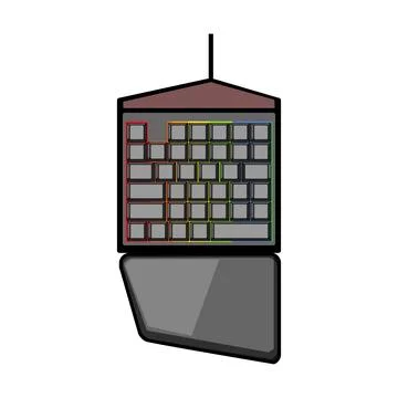 Gaming keypad computer accessory for esports streaming Stock Illustration