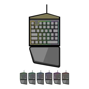 Gaming keypad computer accessory for esports streaming 库存插图