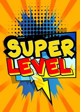 Gaming level, Game progress related words, quote on Comic book style backgrou イラスト素材