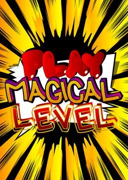 Gaming level, Game progress related words, quote on Comic book style backgrou Stock Illustration