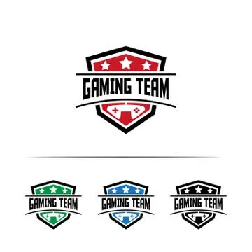 Gaming logo design template Stock Illustration