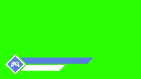 Gaming Lower Third Overlay Animation on Green Screen Stock Footage 340635639