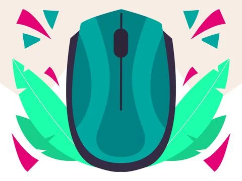 Gaming Mouse Concept Illustration Stock Illustration