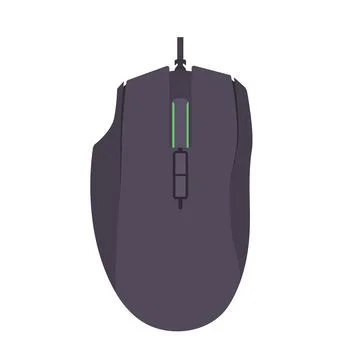 Gaming Mouse Flat Illustration. Clean Icon Design Element on Isolated White.. 스톡 일러스트