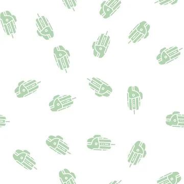 Gaming mouse glyph seamless pattern Stock Illustration