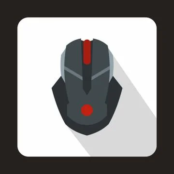 Gaming mouse icon, flat style Stock Illustration