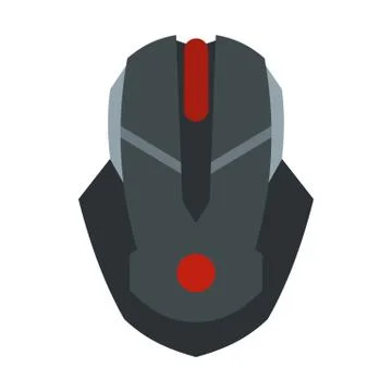 Gaming mouse icon, flat style 스톡 일러스트